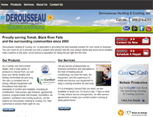 Tablet Screenshot of derousseauheatcool.com